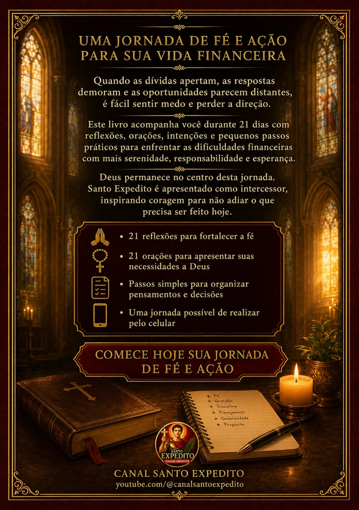 Contracapa com a apresentação da jornada de fé e ação